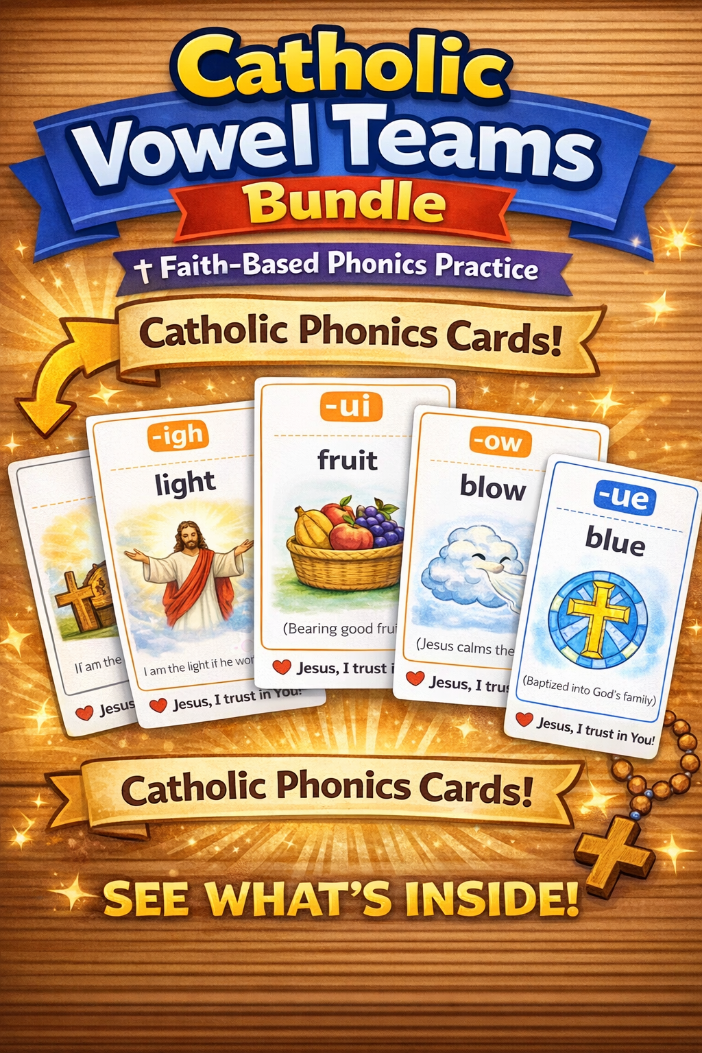 Faith & Phonics: Catholic Vowel Teams Bundle