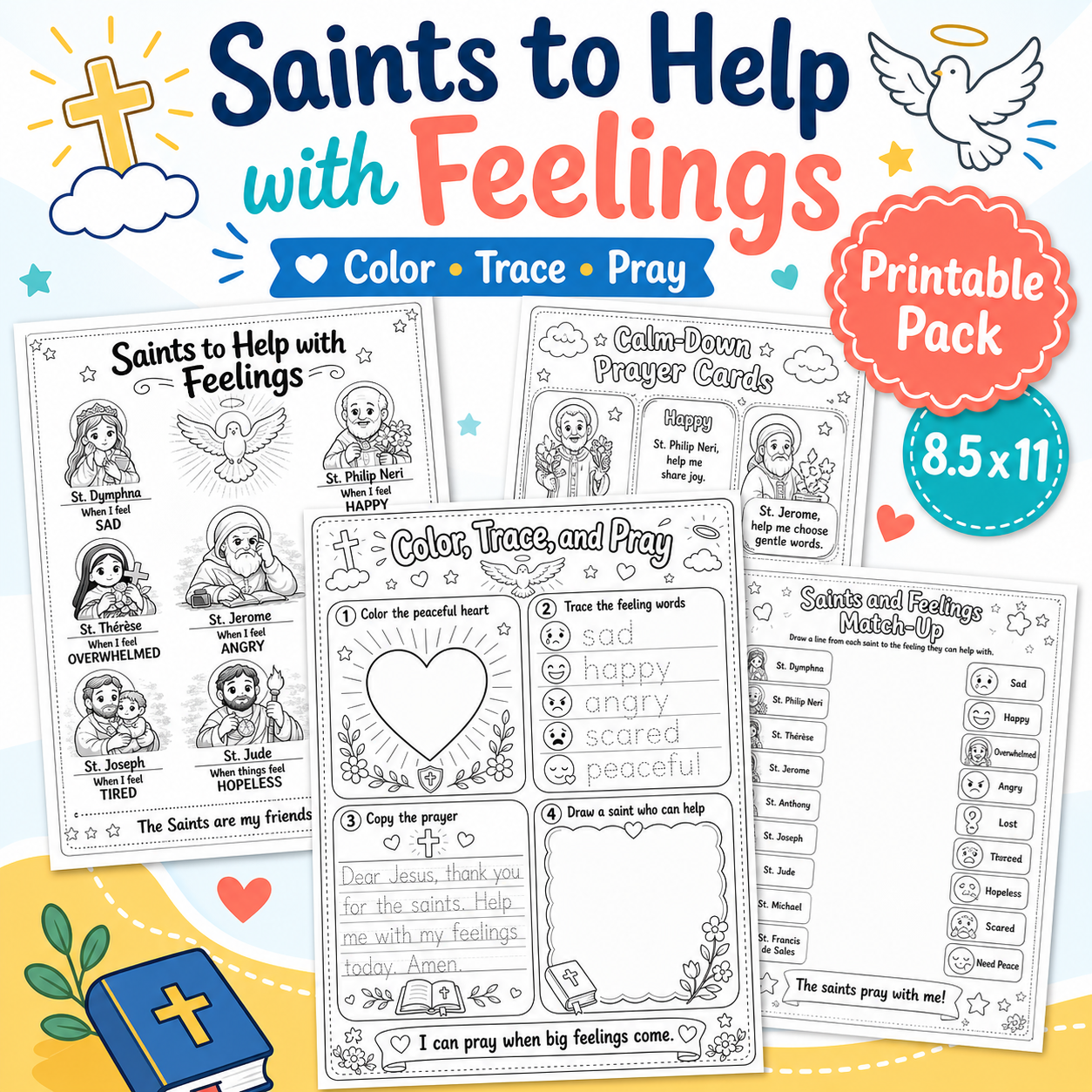 Saints to Help with Feelings Printable Activity Pack