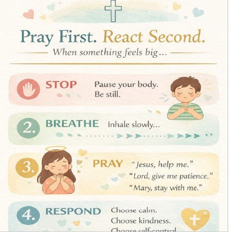 Catholic Calm Corner Kit | Faith-Based Behavior Support | Calm Down Kit for Kids