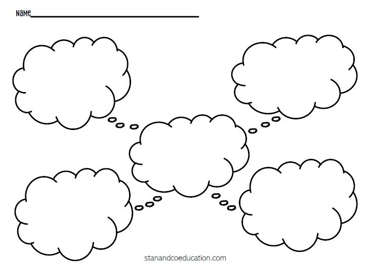 FREE Graphic Organizer: Writing with Thought Bubbles