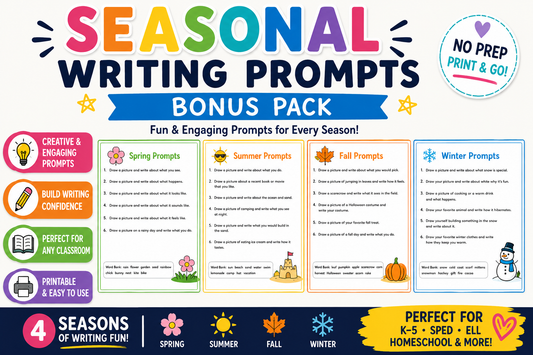 ✏️ Seasonal Writing Prompts Bonus Pack