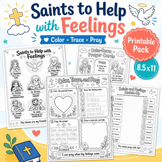 Saints to Help with Feelings Printable Activity Pack