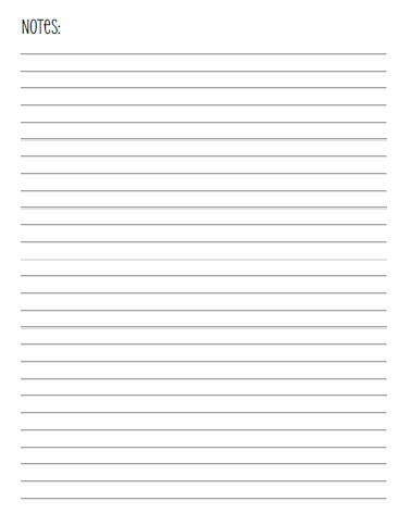 Simple Lined Notes Printable – Classic Stationery for Student Writing